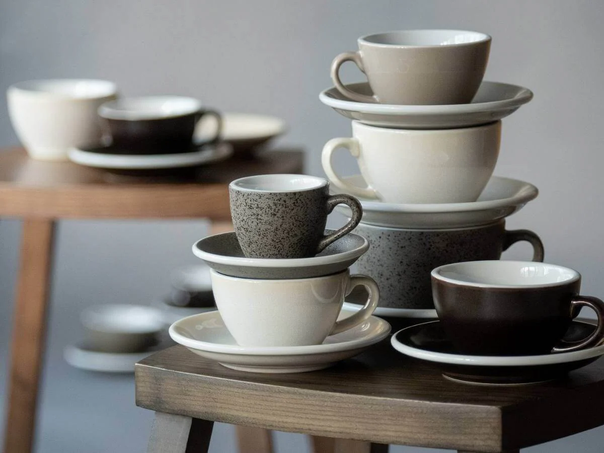 Loveramics | Egg 150ml Flat White Cup & Saucer - Potters Colours - Image 2