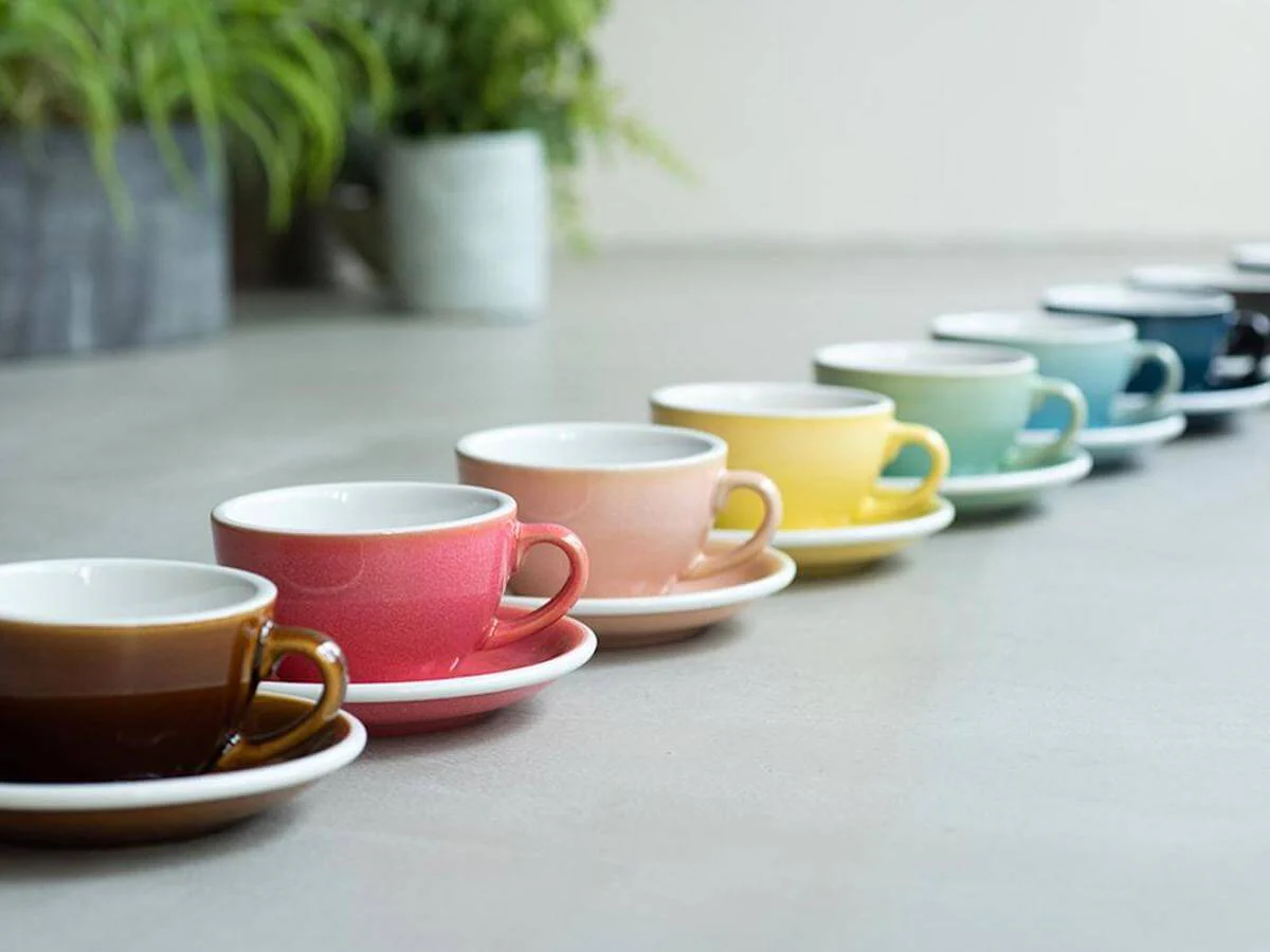 Loveramics | Egg 150ml Flat White Cup & Saucer - Potters Colours - Image 5