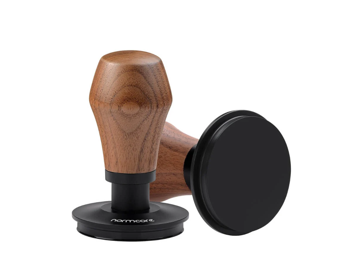 Normcore | Spring Loaded Tamper V4.1 - Walnut Handle & Titanium PVD Coating - Image 3
